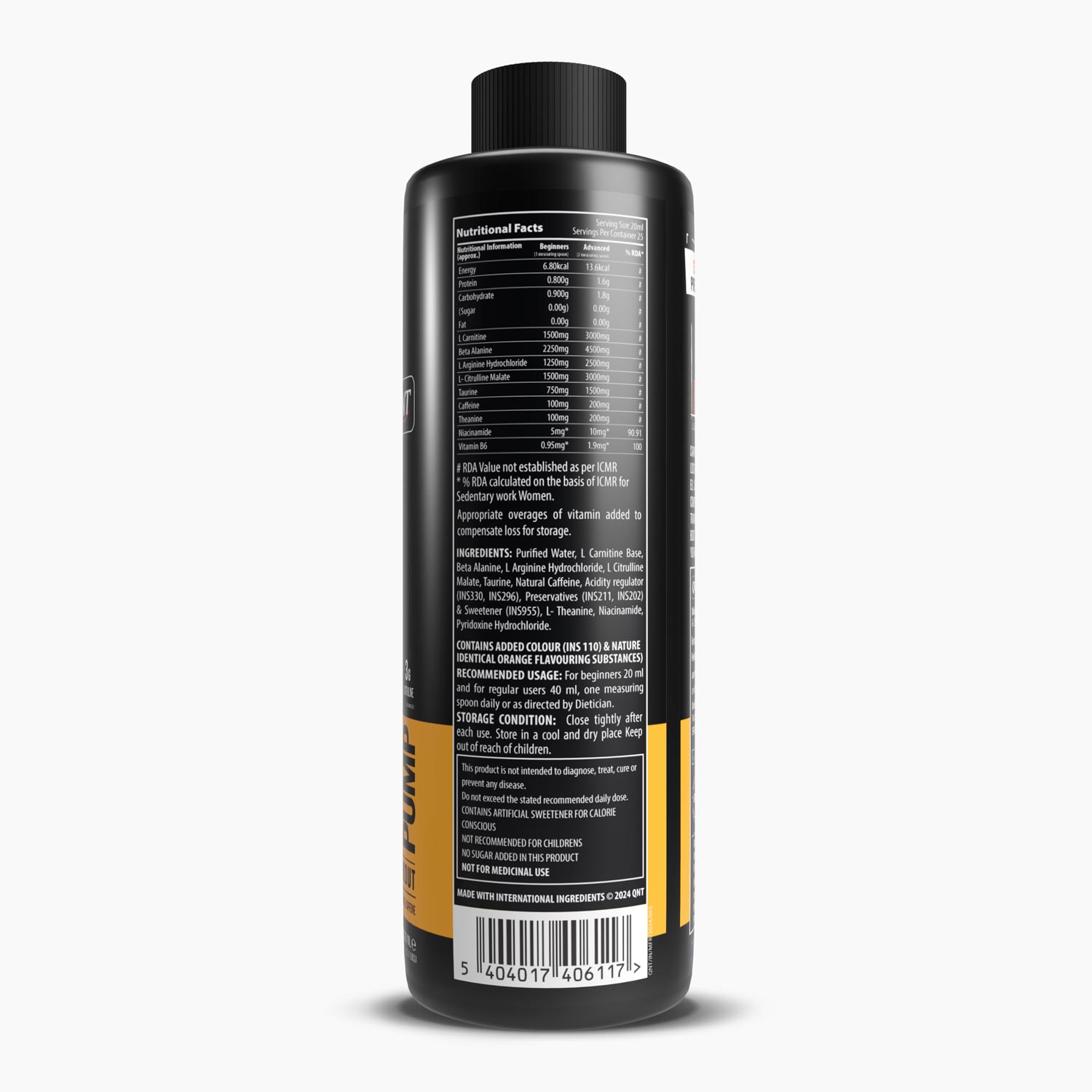 QNT CARNIPUMP LIQUID 500ML(25 SERV) view 2